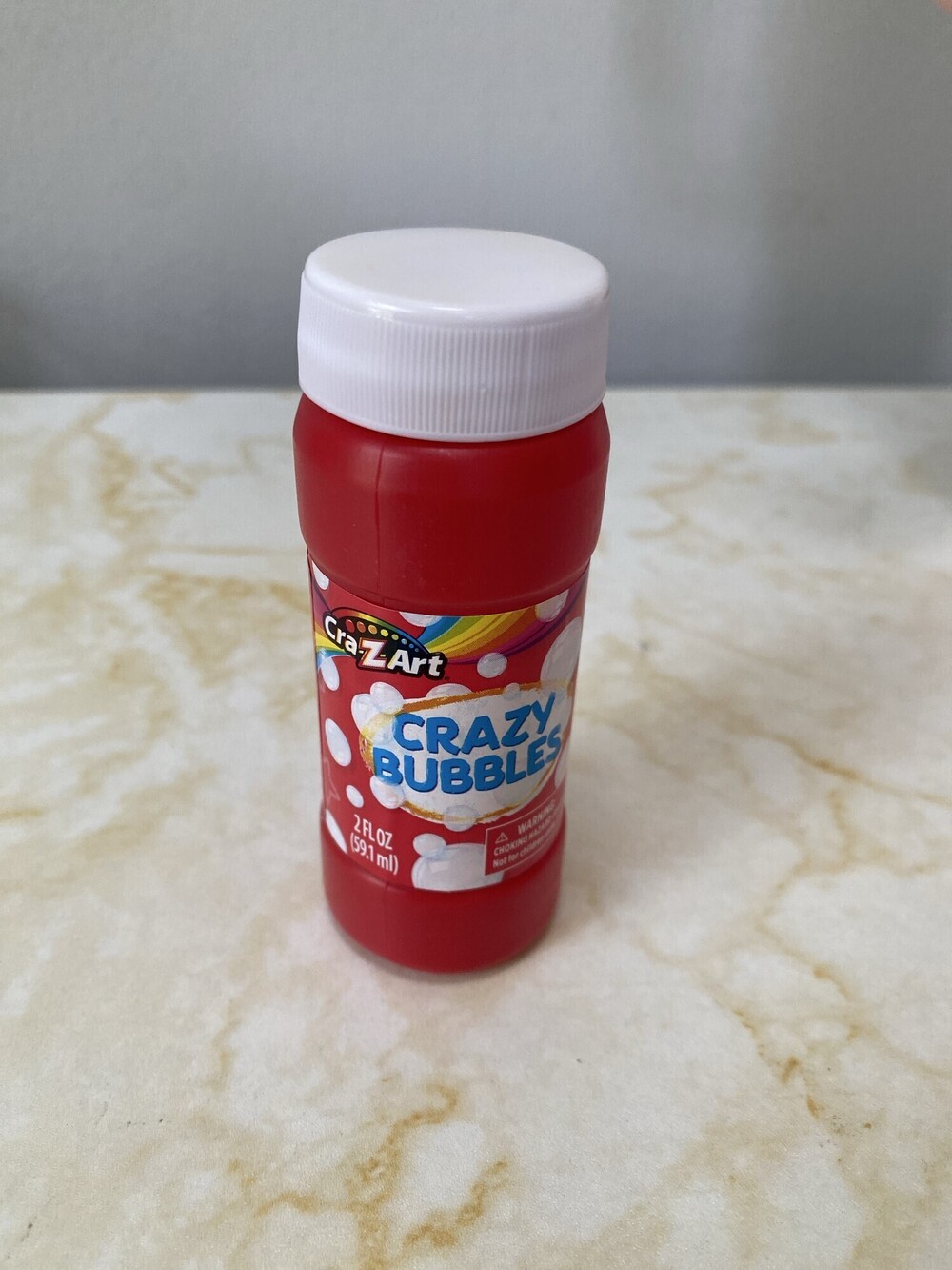 New CrazArt Crazy Bubbles Red 2 fl oz Bottle Foil Sealed